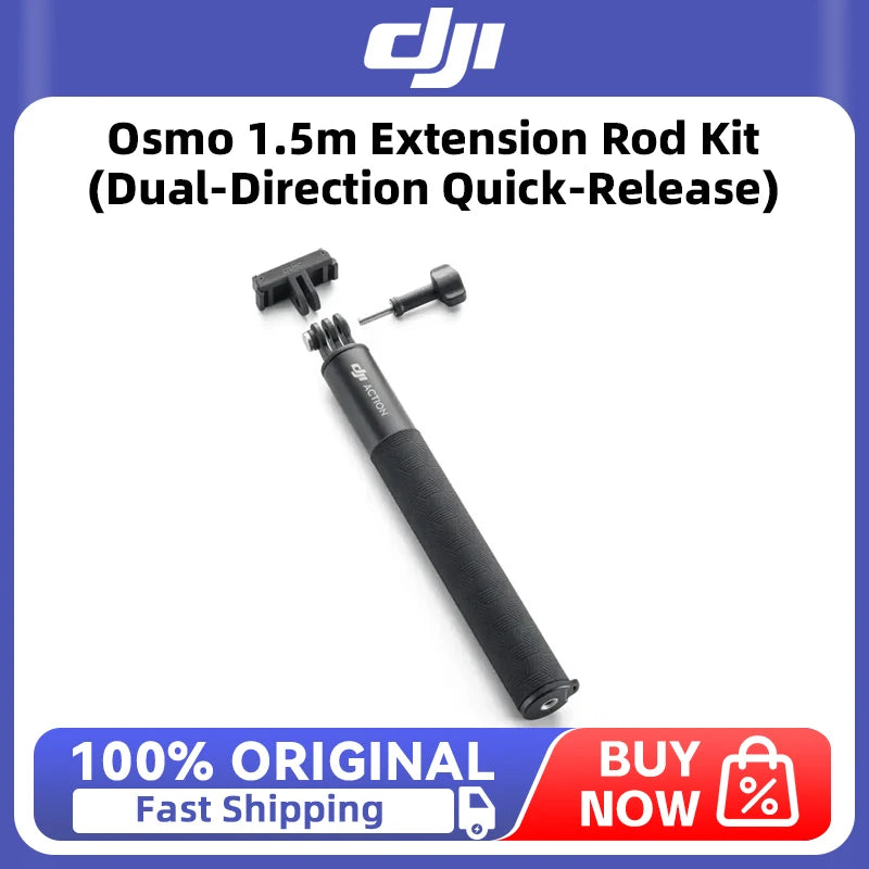 DJI Osmo 1.5m Extension Rod Kit (Dual-Direction Quick-Release) Compact in size and easy to hold for DJI Osmo Action 6 Osmo Nano