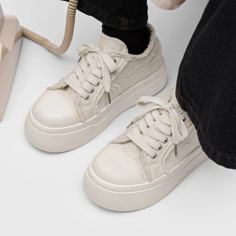 Men's thick-sole casual canvas shoes four seasons breathable light soft-sole comfort walking fashion outdoor sports board shoes