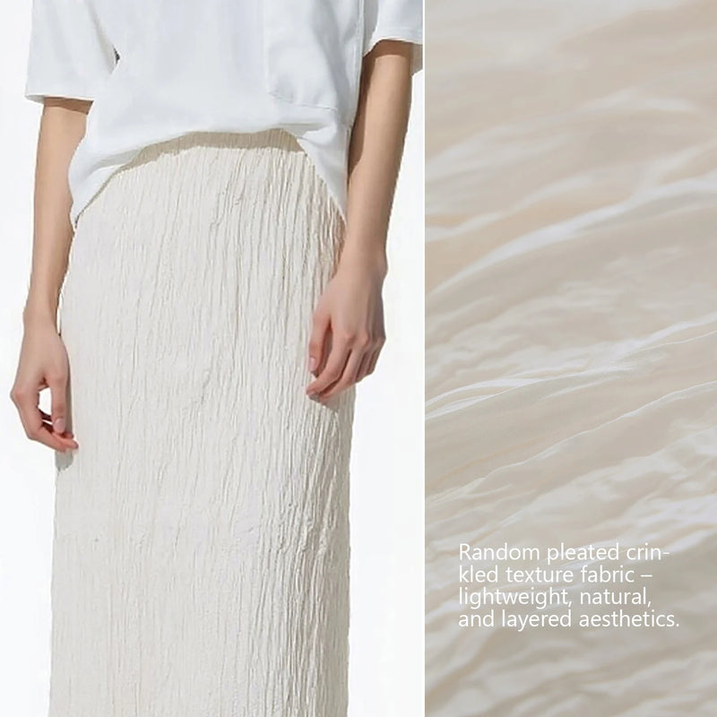 Amii Pleated Women's Skirt 2026 Summer New Elastic Waist Flowy A-Line Midi Skirt Casual Versatile Women's Clothing 12622123