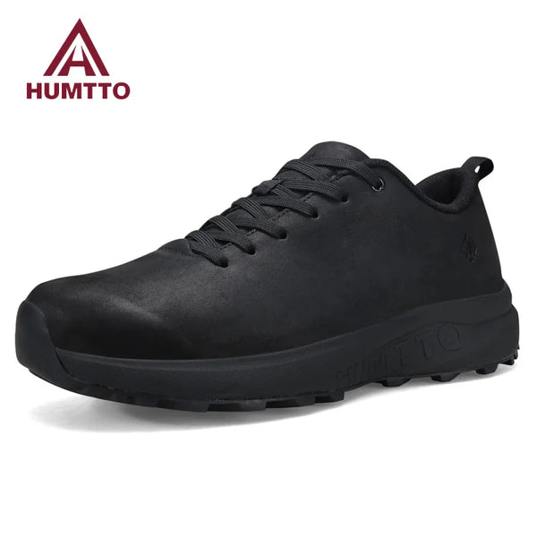HUMTTO Leather Hiking Shoes Camping Trekking Sneakers for Men Water-resistant Climbing Shoes Outdoor Safety Walking Mens Shoes