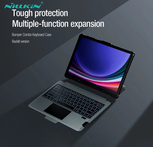 NILLKIN For Samsung Galaxy Tab S9 Plus Case Bluetooth Keyboard Case For Galaxy Tab S9 Multi-Angle Trackpad Backlit Keyboard