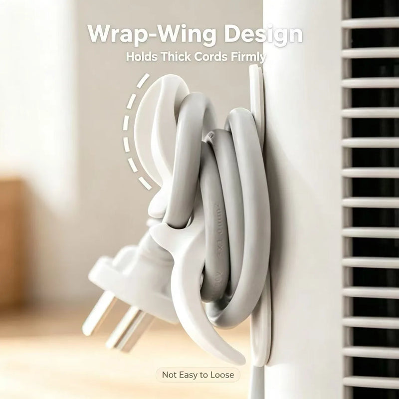 Wall Mount Kitchen Storage Wire Plug Holder No-Drill Household Wire Clip Organizer for Power Cord