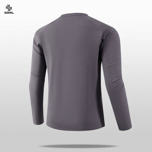 SBWL High-quality Men's Long-sleeved T-shirts of 2026 Quick Dry Running Shirt Men Fitness Sport Gym Outdoor Sports Tops