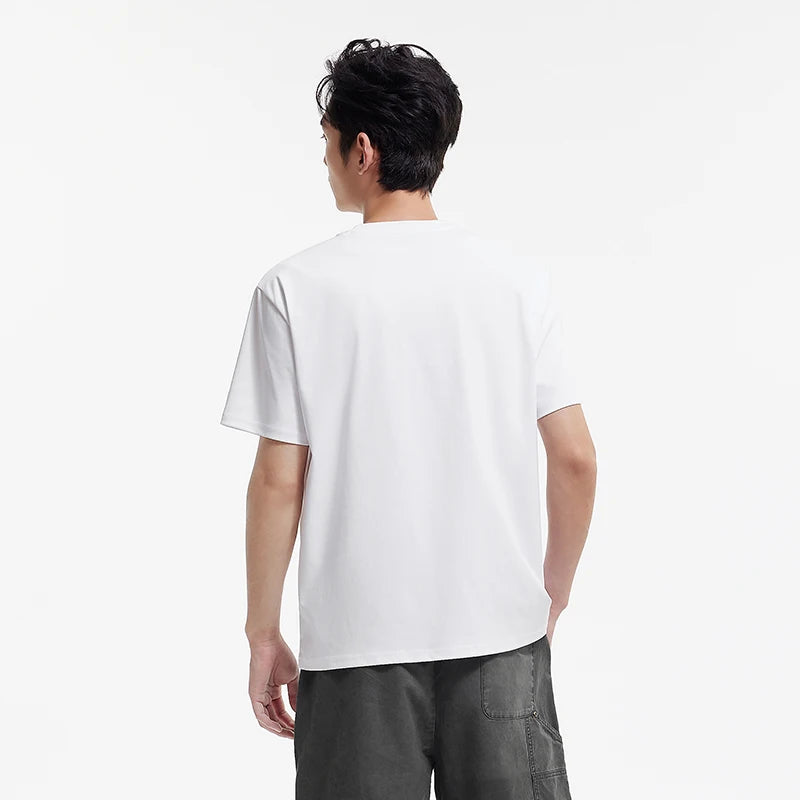 Semir Mens Tshirt 2026 Gradient Letter Printed Premium Texture Casual Versatile Soft Comfortable Daily Wear