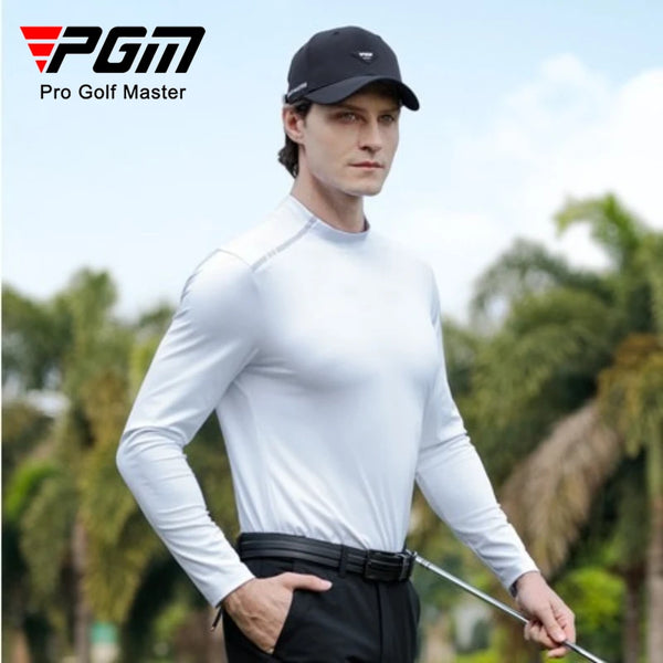 PGM Golf Men's Long Sleeve Bottom Shirt Spring/Summer High Elasticity Soft Clothes Top YF866