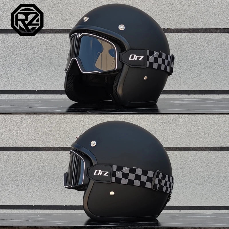 Free Shipping DOT approved retro motorcycle helmet casco 3/4 open face  helmet cafe racer helmet chopper helmet capacete