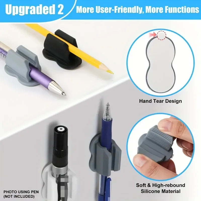 1/2pcs Upgraded Silicone Pen Holders, Adhesive Organizer for Desk and Wall, Office and Home Study Storage Accessories.
