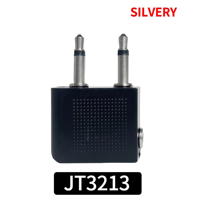 Professional Aviation Audio Adapter: 2X3.5MM MONO PLUG TO 3.5MM STEREO JACK Male to Female Audio Jack Converter