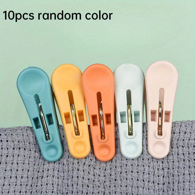 10pcs Windproof Clothespins,Strong Clothes Sheet Fixed Clip,Sock Drying Pins Clips For Hanger.Essential for drying clothes