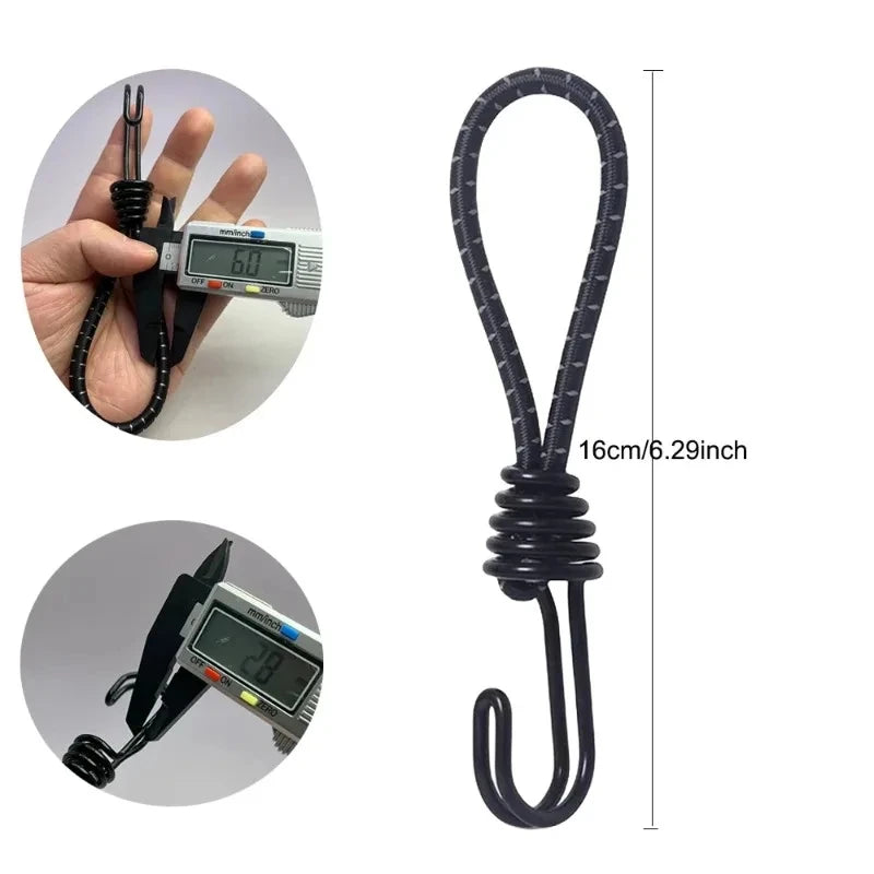 5pcs Tent Elastic Rope Cord Hook, Separable,Elastic Rope Outdoor Camping Canopy Tarp Tent Fixing Cord String Hooks Additions