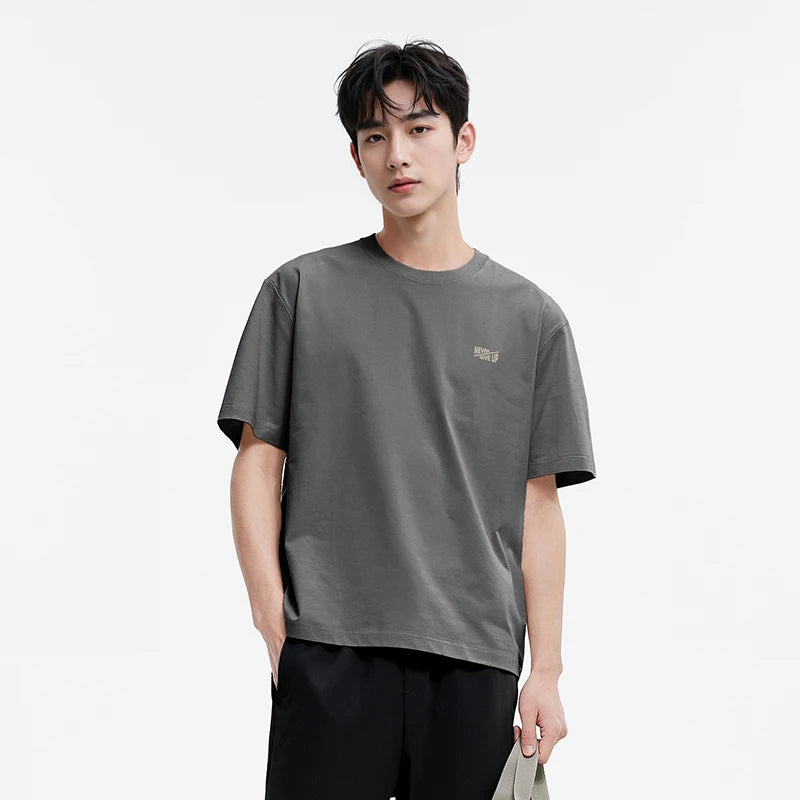 Semir Men Tshirt 2026 Summer New Cool Feeling Letter Print Moisture Wicking Knitted Versatile Casual Daily Tops