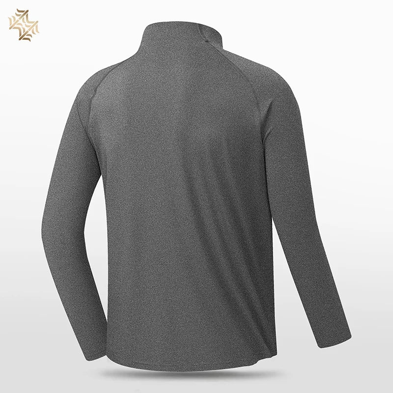 SBWL High Quality Mens Outdoor Hiking Golf Running Breathable Polo Shirt Office Casual Polo Long-Sleeved Sports Base Shirt Tops