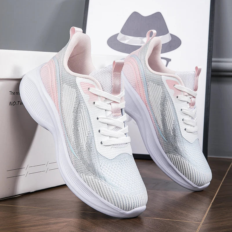 Womens Running Shoes Autumn New Ultralight Breathable Mesh Fitness Training Shoes Cosy Outdoor Jogging Tennis Sneakers