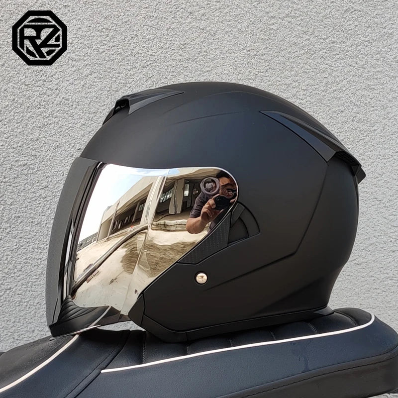 Motorcycle Helmet Double Lens Capacete De Moto Helmet Half Face Summer Cool Casco Moto Street Fashion Helmet For Four Seasons