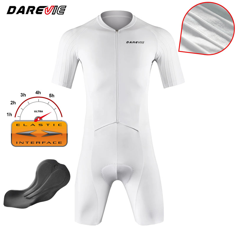 ឈុតជិះកង់ DAREVIE បុរស AERO កាត់បន្ថយភាពធន់ Pro Level បុរសជិះកង់ Maillot អ៊ីតាលី ELASTIC-INTERFACE® Pad អាវយឺតជិះកង់បុរស