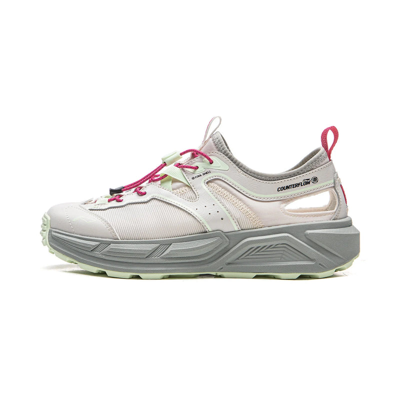 ស្បែកជើងកវែង Li-Ning សម្រាប់នារី WUI COBBLES សម្រាប់ពាក់ក្រៅផ្ទះ សំបកត្រជាក់ មានខ្យល់ចេញចូលបានល្អ ស្រូបយកឆក់ ទម្ងន់ស្រាល រឹងមាំ ស្បែកជើងកវែង LiNing AHUW004