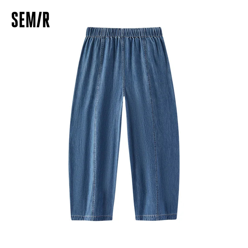 Semir Women Jeans Cotton 2026 Elastic Waist 3D Cut Ankle Length Urban Casual Everyday Style Soft Comfortable Daily Wear