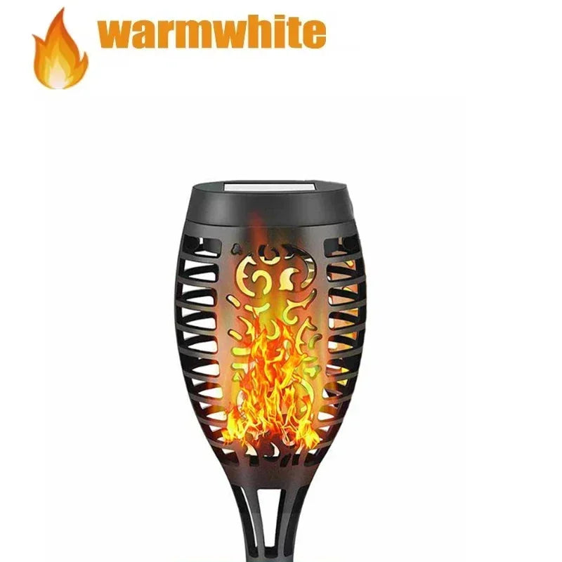 1 PCS Solar Garden Flame Lights Flickering Flame Lamp Outdoor Lawn Light Waterproof Courtyard Helloween Decoration Lighting