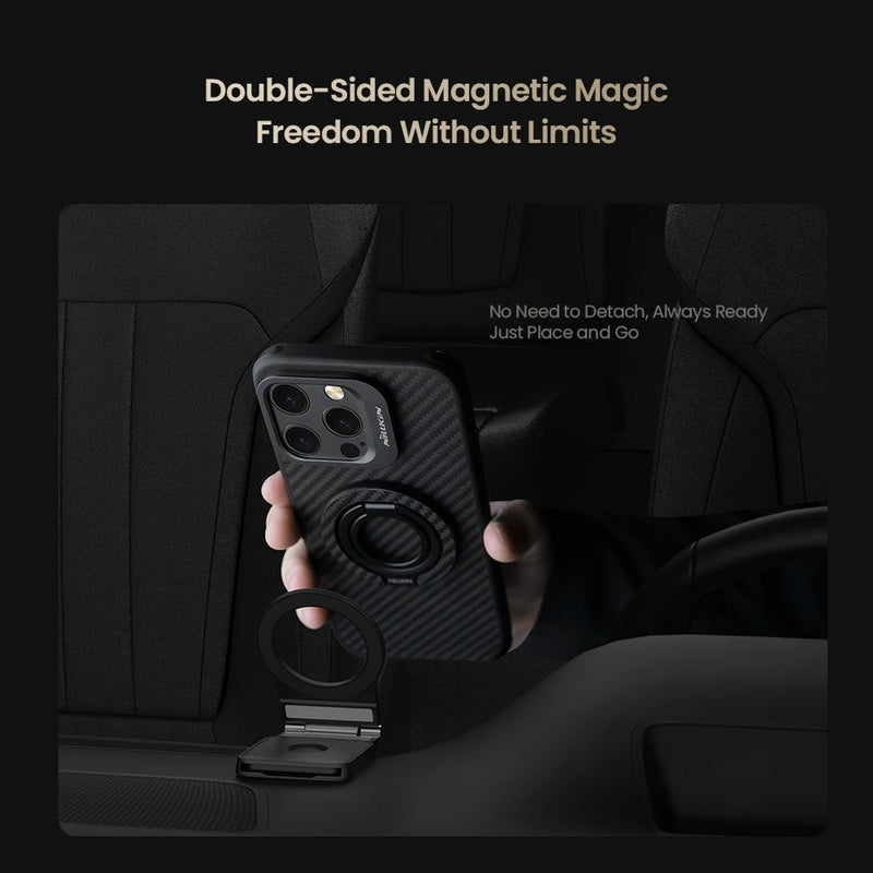 NILLKIN FiberSnap Magnetic Phone Ring Stand Aluminum 360° Rotation Mobile Phone Holder For iPhone 16 15 14 13  Xiaomi Samsung