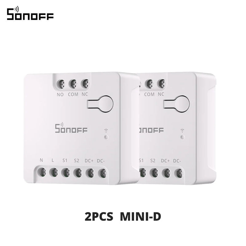 SONOFF MINI-D Dry Contact WiFi Smart Switch ESP32 Chip Matter Compatible AC/DC Input 1-10PCS Set Smart Scene via eWeLink Alexa
