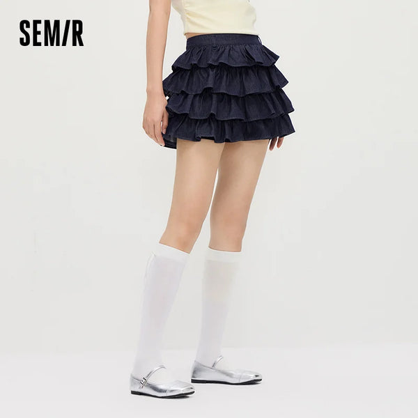 សំពត់នារី Semir ខោខូវប៊យរោម រ៉ូបនំខេក ឡូយទាន់សម័យ Y2K តូចគួរឲ្យស្រលាញ់ ម៉ូដទាន់សម័យរដូវក្តៅ ឆ្នាំ២០២៦