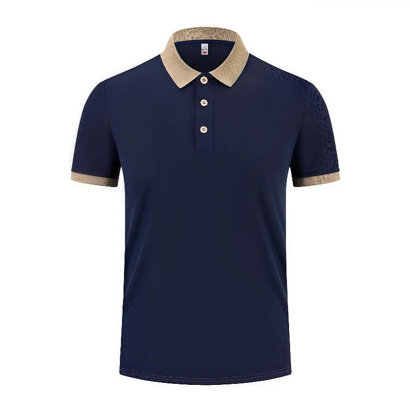 Men's Clothing T-Shirt Team Uniform Polo Shirt  Custom Logo Workwear Casual Summer Breathable  Pure Color High End