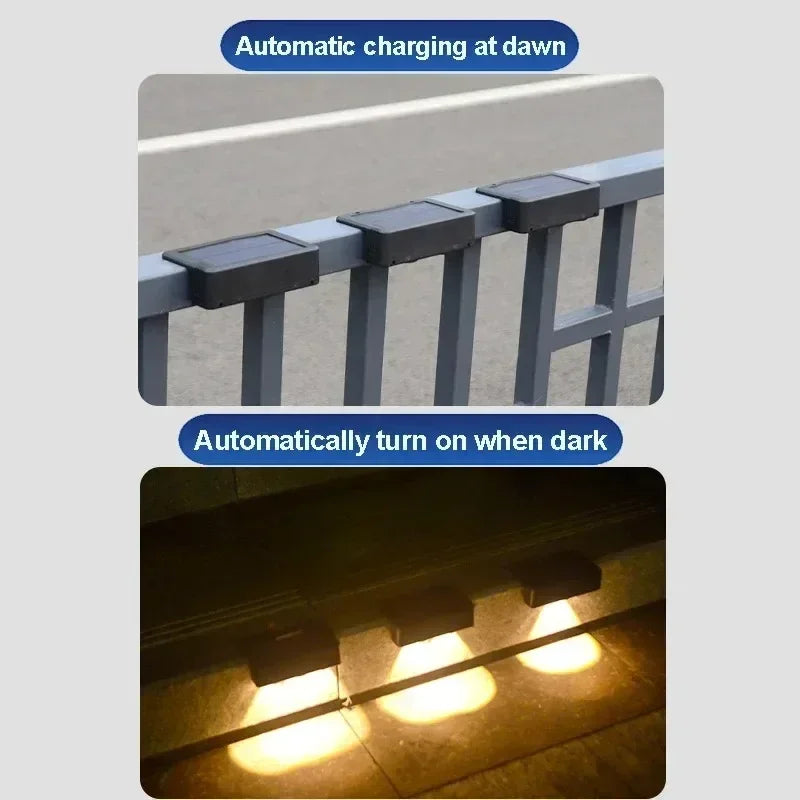1/4 PCS Solar Wall Light LED Outdoor Garden Lights Decorations Waterproof Lamp for Courtyard Fence Railing Wall Lighting
