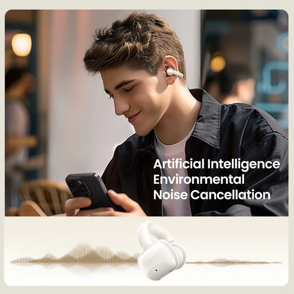 UGREEN កាសឥតខ្សែប្រភេទ Open Ear Earbuds Bluetooth Sports Earphones កាសស្តាប់ត្រចៀកក្នុងមីក្រូហ្វូន ជាមួយទំពក់ត្រចៀក និងទំពក់ត្រចៀក