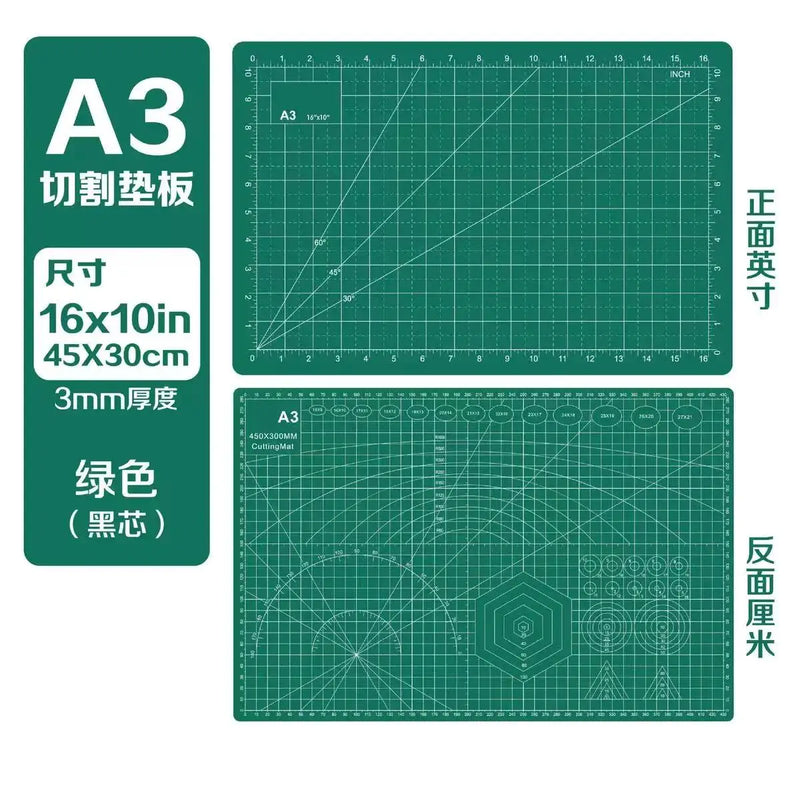A3 A4 A5 PVC Cutting Mat Workbench Patchwork Cut Pad Sewing Manual DIY Knife Engraving Leather Cutting Board Side Underlay