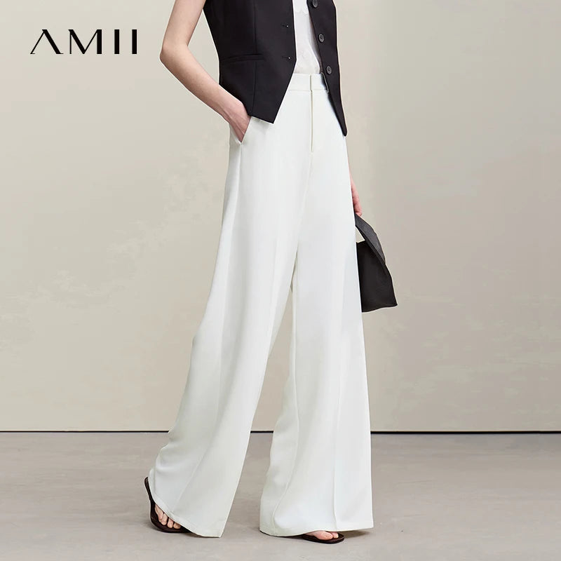 ខោជើងវែងរលុងសម្រាប់នារី Amii ឆ្នាំ២០២៦ ខោរដូវក្តៅថ្មីប្រឆាំងនឹងកាំរស្មីយូវីទម្ងន់ស្រាលធម្មតាសម្រាប់ធ្វើការការិយាល័យធ្វើការប្រចាំថ្ងៃ ខោវែង 12621077