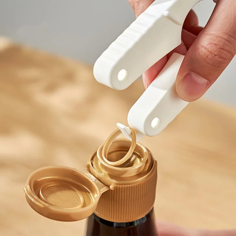4-in-1 Multi-Functional Can And Bottle Opener,Creative Home Kitchen Gadget,Effortlessly Open Plastic Bottle Caps,Cans,Pull-Tabs.