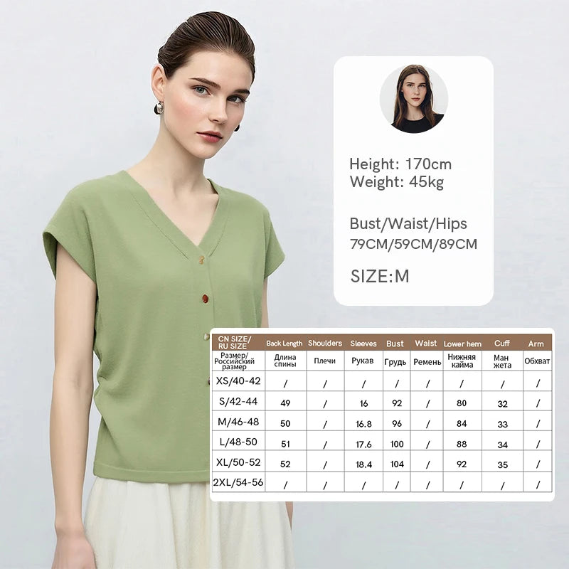 Amii Women's Cardigan 2026 Summer New Color Contrast Buttons Cap Sleeve Cropped Knit Top V Neck Casual Short Sweater 12622211