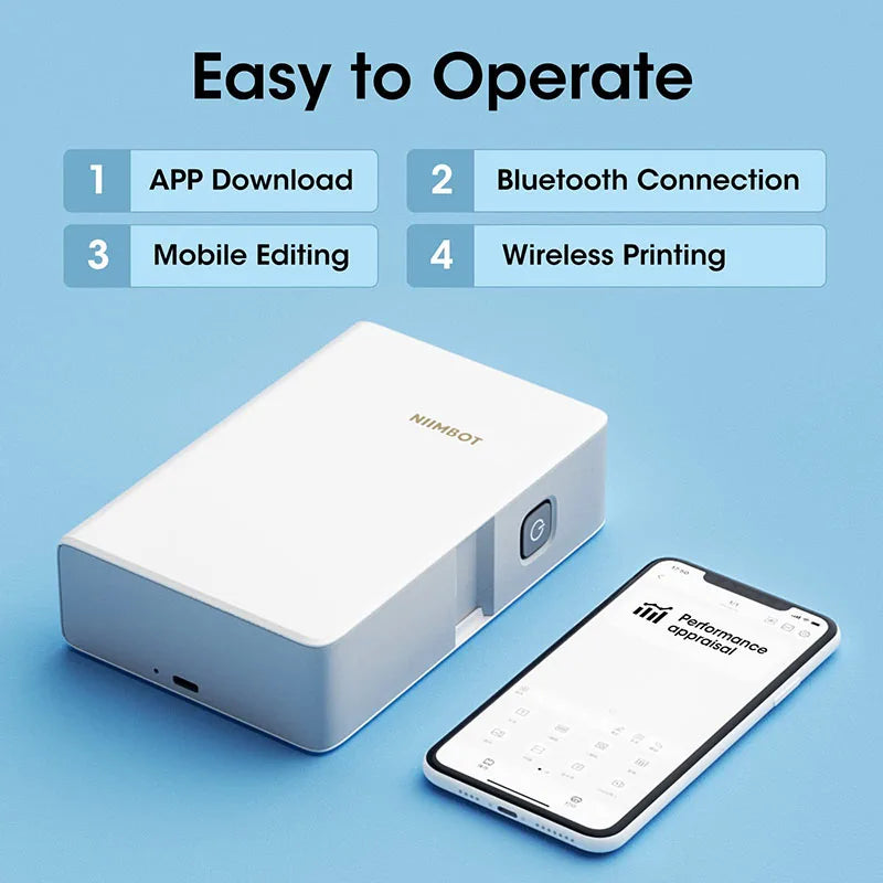 NIIMBOT N1/B18 Mini Portable Label Printer Thermal Transfer Pocket Label Maker With Long Life Ribbon And PET Stickers Gift