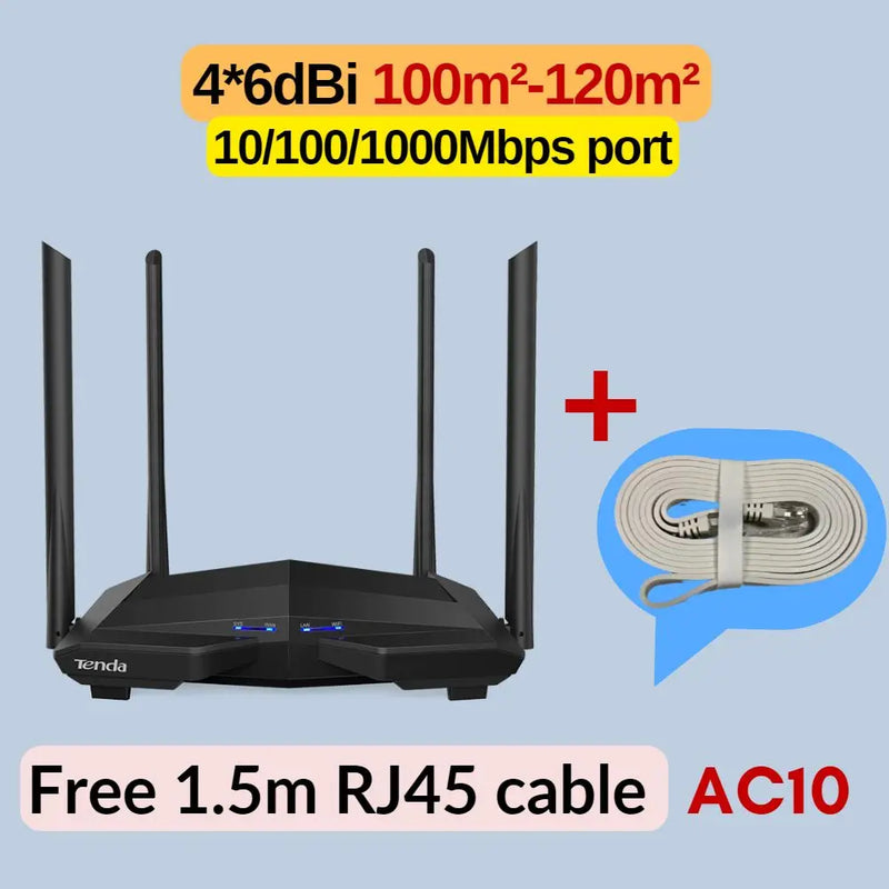 រ៉ោតទ័រ WiFi 6 AX3000 ឧបករណ៍ពង្រីកបណ្តាញឥតខ្សែ Gigabit Tenda 2.4G 5GHz Gigabit WIFI6 AX1500 ឧបករណ៍ពង្រីកបណ្តាញ Tenda AC1200 Wifi Booster