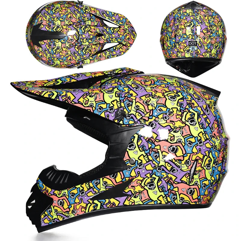 ORZ Latest Off-road Motorcycle Helmet ATV SUV Downhill Mountain Bike DH Car Helmet Cross Helmet Capacetes Motocross Dot Abs