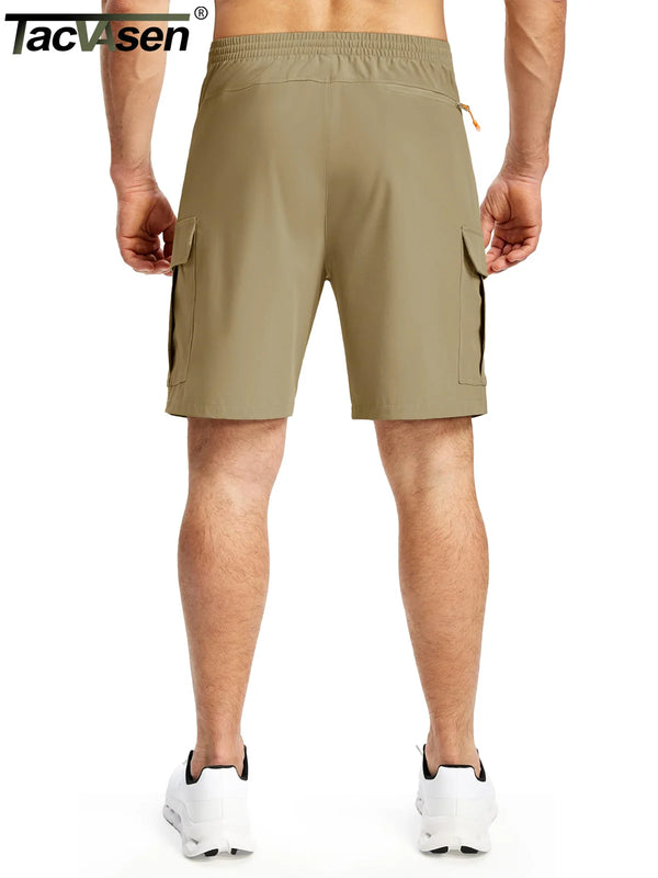 TACVASEN Men's Cargo Shorts Quick Dry Lightweight Outdoor Hiking Shorts Multi-Pocket Work Short Pants Tactical Casual Bottoms