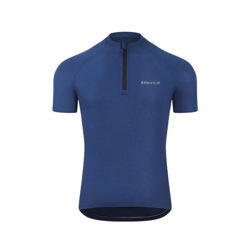 Men's Long Sleeve Reflective Cycling Jersey, Slim Fit Quick Dry Breathable With Rear Pockets for MTB Road Bike Riding Maillot