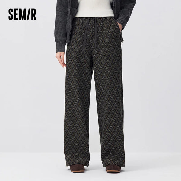 ខោ Semir សម្រាប់នារី ខោធម្មតា រាងស្លេក រលុង ជើងធំ រចនាបថទំនើប ឆ្នាំ២០២៦ រដូវរងាថ្មី ស្លៀកប្រចាំថ្ងៃ រចនាបថធម្មតាសម្រាប់ទីក្រុង ស្លៀកពាក់ប្រចាំថ្ងៃ