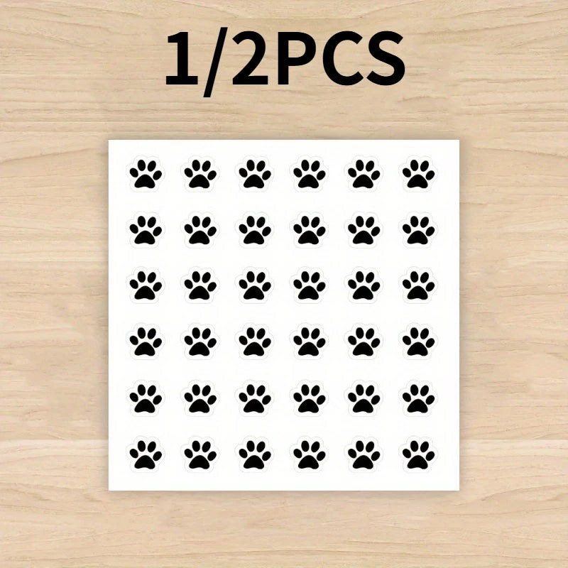 1/2Pcs Small Paw Print Stickers, Suitable for Laptops,Phones, Water Bottles, Phone Cases Decorations.