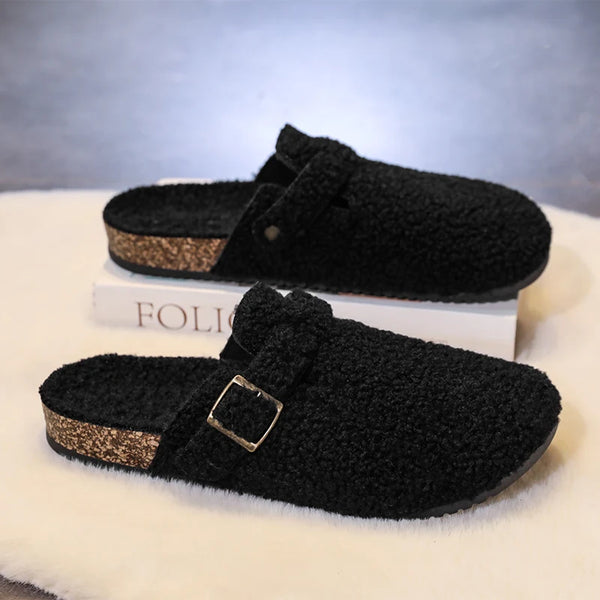 Couples Plush Slippers Autumn and Winter Non-Slip Comfort Unisex Casual Cotton Slippers Fashion Men's Outdoor Walking Slippers