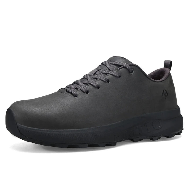 HUMTTO Leather Hiking Shoes Camping Trekking Sneakers for Men Water-resistant Climbing Shoes Outdoor Safety Walking Mens Shoes