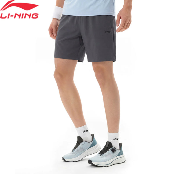ខោខ្លីហ្វឹកហាត់បុរស Li-Ning LN ស្ងួតលឿន 86% Polyester 14% Elastane ទំហំធម្មតា បាត Lining Sport ដែលអាចដកដង្ហើមបាន យឺត AKSW133