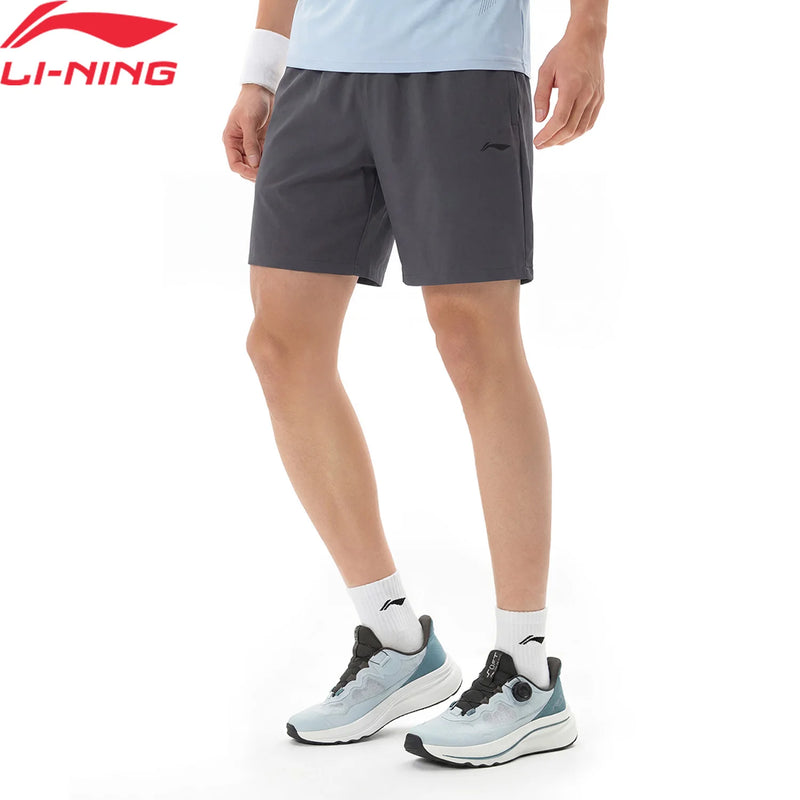 ខោខ្លីហ្វឹកហាត់បុរស Li-Ning LN ស្ងួតលឿន 86% Polyester 14% Elastane ទំហំធម្មតា បាត Lining Sport ដែលអាចដកដង្ហើមបាន យឺត AKSW133
