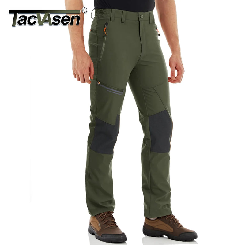 TACVASEN Men's Summer Outdoor Pants Quick Dry Lightweight Hiking Camping Pants Multi-Pockets Rip-stop Fishing Mountain Trousers