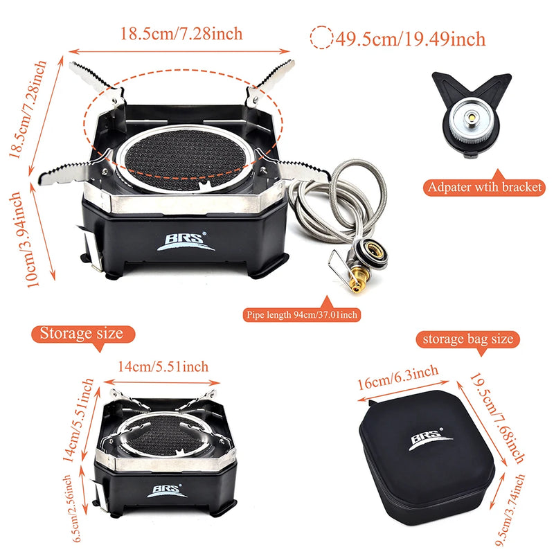 Portable  Split Type Gas Burner  Camping Waterproof Stove 2200W High-power Infrared Card Stove Outdoor Picnic Hiking Burner