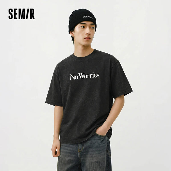អាវយឺតបុរស Semir ឆ្នាំ ២០២៦ ប៉ាក់ដោយក្រណាត់ Batik បោះពុម្ពលើក្រណាត់រលុង កប្បាសសុទ្ធ ទាន់សម័យ ធម្មតា