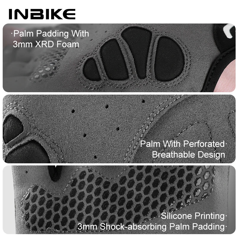 INBIKE Clearance Sale! Men's Cycling Gloves Half Finger Padded for Road Mountain Bike Gloves Summer Riding Bicycle Gloves Gear