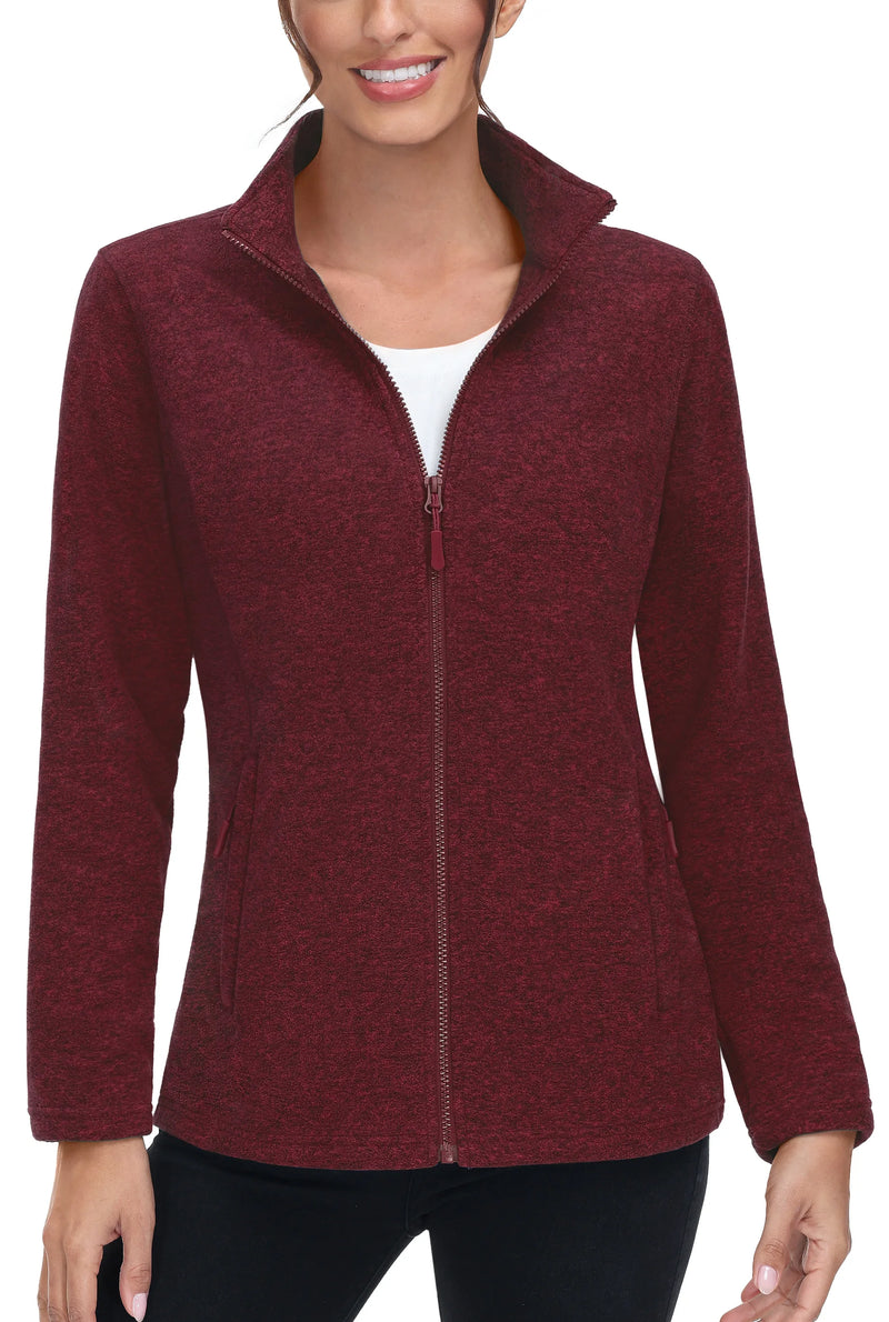 TACVASEN Spring/Autumn Lightweight Fleece Jackets Womens Sports Warm Sweatshirts Thermal Casual Turtleneck Sweater Coats Tops