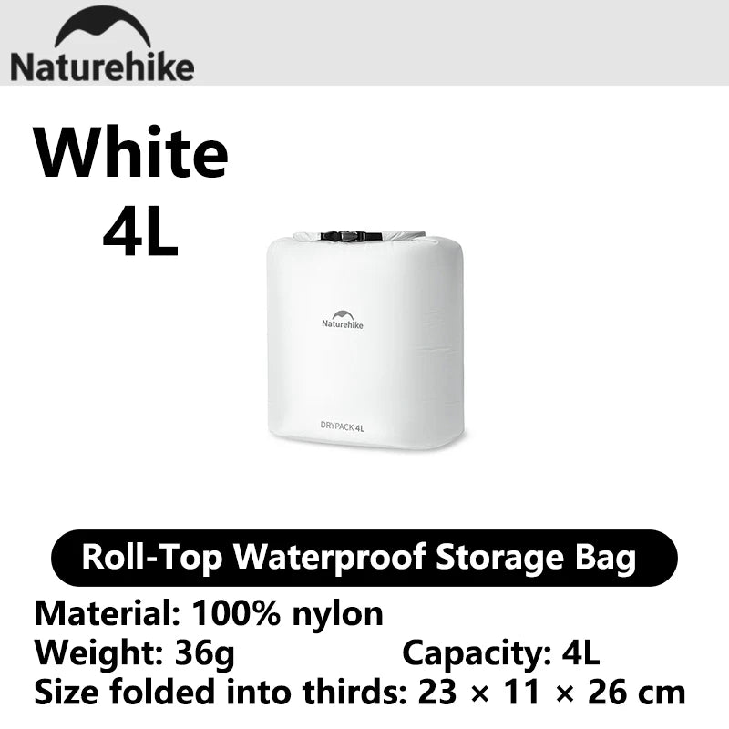 Naturehike 2026 Large New Outdoor Ultralight Roll Top PU2000+ Waterproof Storage Bag Picnic Camping Drinking Water Storage Bag