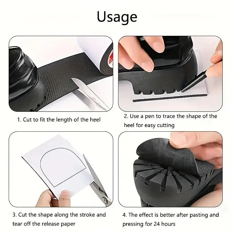 1roll 5/10cm Wide 100cm Long,EVA Self-Adhesive Shoe Sole Tape,Anti-Slip,Noise,Suitable for High Heels And Sneakers,Cuttable.